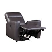 Brown top grain leather match power motion recliner by Acme additional picture 7
