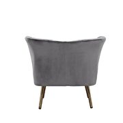Gray velvet & gold accent chair by Acme additional picture 5