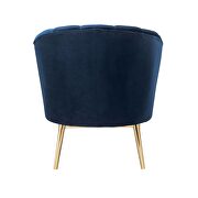 Midnight blue velvet & gold accent chair by Acme additional picture 3