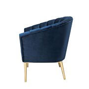 Midnight blue velvet & gold accent chair by Acme additional picture 6