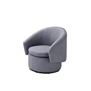 Pebble-gray linen accent chair additional photo 2 of 4