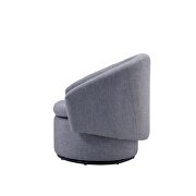 Pebble-gray linen accent chair additional photo 4 of 4