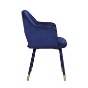 Ocean blue velvet & gold accent chair by Acme additional picture 4