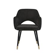 Black velvet & gold accent chair in glam style by Acme additional picture 3