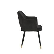 Black velvet & gold accent chair in glam style by Acme additional picture 4