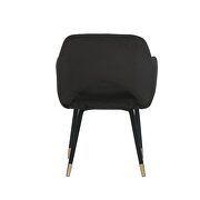 Black velvet & gold accent chair additional photo 5 of 4