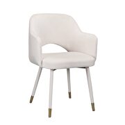 Cream velvet & gold accent chair by Acme additional picture 2