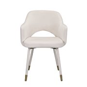 Cream velvet & gold accent chair by Acme additional picture 3