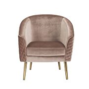 Velvet & gold accent chair in glam style by Acme additional picture 3