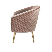 Velvet & gold accent chair in glam style by Acme additional picture 4