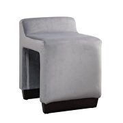 Gray flannel ottoman by Acme additional picture 2