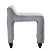 Gray flannel ottoman by Acme additional picture 4