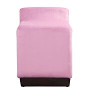 Pink flannel ottoman by Acme additional picture 3