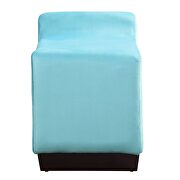Blue flannel ottoman by Acme additional picture 3