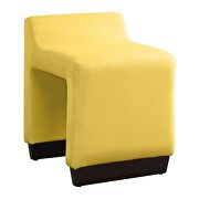 Yellow flannel ottoman by Acme additional picture 2