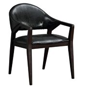 Black faux crocodile pu accent chair by Acme additional picture 2