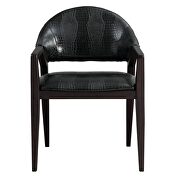 Black faux crocodile pu accent chair by Acme additional picture 3