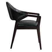 Black faux crocodile pu accent chair by Acme additional picture 4