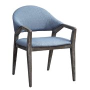 Blue linen accent chair by Acme additional picture 2
