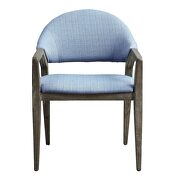 Blue linen accent chair by Acme additional picture 3