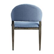 Blue linen accent chair by Acme additional picture 5
