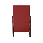 Red pu & espresso finish rocking chair by Acme additional picture 3