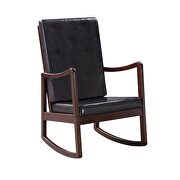 Dark brown pu & espresso finish rocking chair by Acme additional picture 2