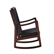 Dark brown pu & espresso finish rocking chair by Acme additional picture 5