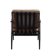 Berham chestnut top grain leather & matt iron finish base accent chair by Acme additional picture 5