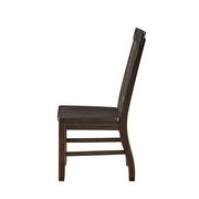 Rustic walnut finish side chair additional photo 3 of 3