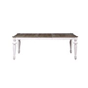 Oak & antique white finish rectangular dining table by Acme additional picture 3