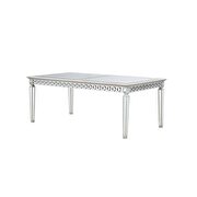 Mirrored & antique platinum dining table by Acme additional picture 2