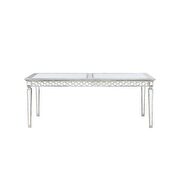 Mirrored & antique platinum dining table by Acme additional picture 3