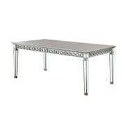 Mirrored & antique platinum glam dining table by Acme additional picture 2