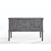 Weathered gray finish family size dining table by Acme additional picture 11