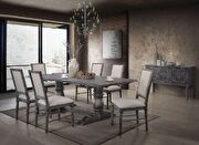 Weathered gray finish family size dining table by Acme additional picture 15