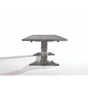 Weathered gray finish family size dining table by Acme additional picture 4