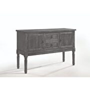 Weathered gray finish dining table by Acme additional picture 10