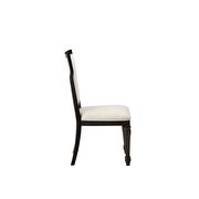 Fabric & espresso side chair by Acme additional picture 3