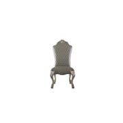 Vintage bone white & pu side chair by Acme additional picture 2