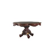 Cherry oak pedestal dining table by Acme additional picture 4