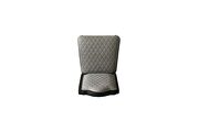 Two tone gray fabric upolstery & charcoal finish base dining chair by Acme additional picture 5