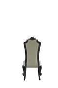 Two tone ivory fabric/ beige pu & charcoal finish dining chair by Acme additional picture 2