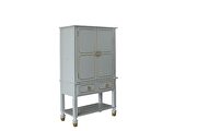 Pearl gray finish perfect modern design curio cabinet by Acme additional picture 2