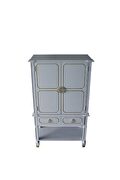 Pearl gray finish perfect modern design curio cabinet by Acme additional picture 5