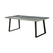 Aluminum & gunmetal dining table by Acme additional picture 2