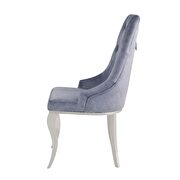 Gray fabric & stainless steel side chair by Acme additional picture 3