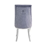 Gray fabric & stainless steel side chair additional photo 4 of 3