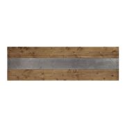 Aluminum, oak & antique black finish bar table by Acme additional picture 3
