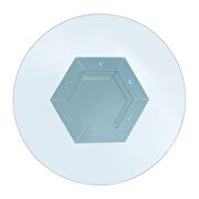 Round glass dining table w/ faux diamond base by Acme additional picture 3